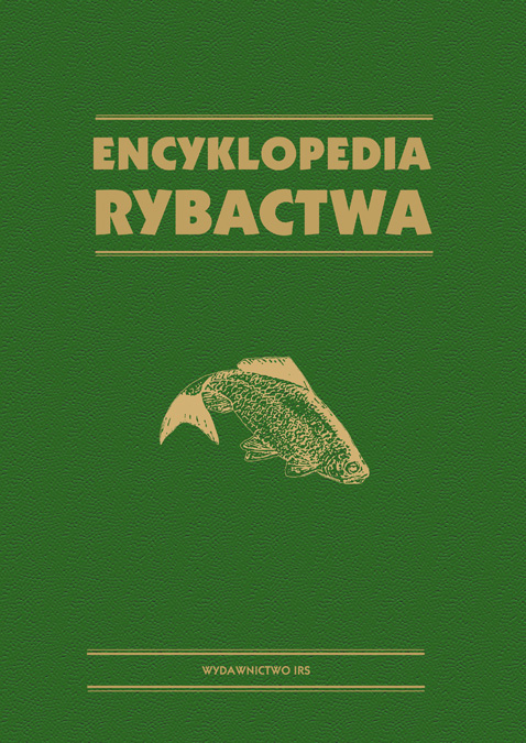 Encyklopedia rybactwa, 2011. Praca zbiorowa pod red. J. A. Szczerbowskiego, Wyd. IRS 2011, oprawa twarda tłoczona, obwoluta, s. 590
